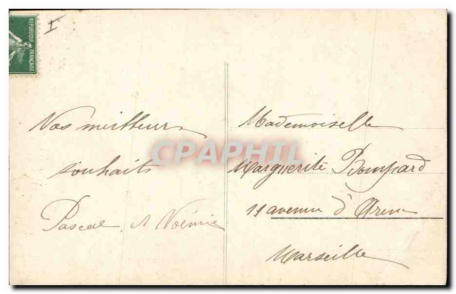 CPA Fantaisie Fleurs  — Verso
