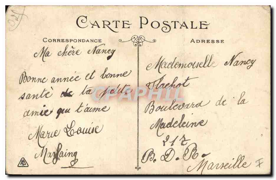 CPA Fantaisie Fleurs  — Verso