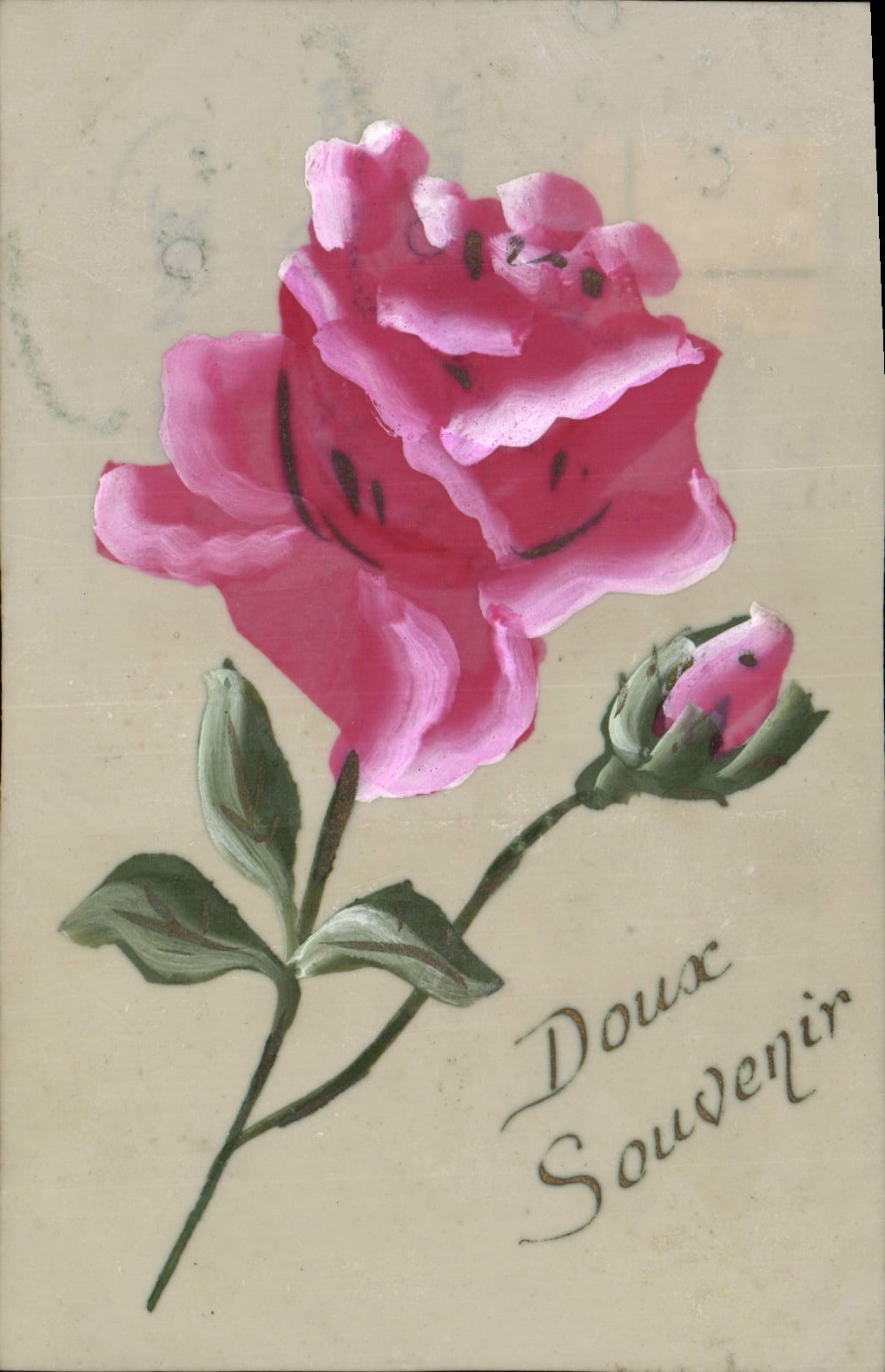 CPA Fantaisie Fleurs (carte transparente)