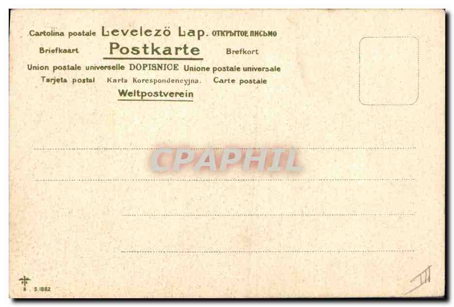 CPA Fantaisie Fleurs  — Verso