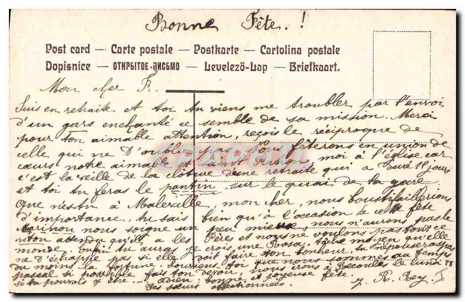 CPA Fantaisie Fleurs  — Rückseite