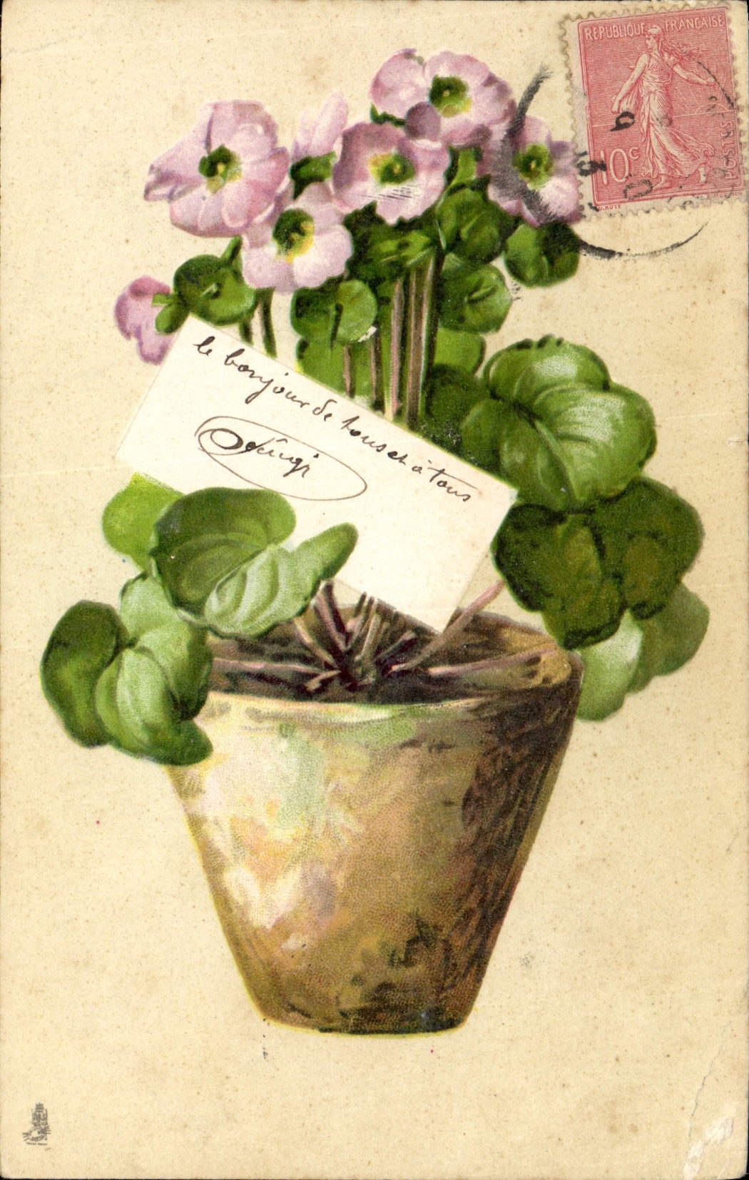 CPA Fantaisie Fleurs 