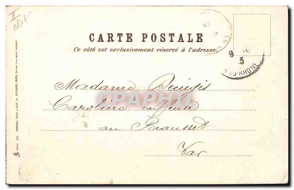 CPA Fantaisie Fleurs  — Rückseite