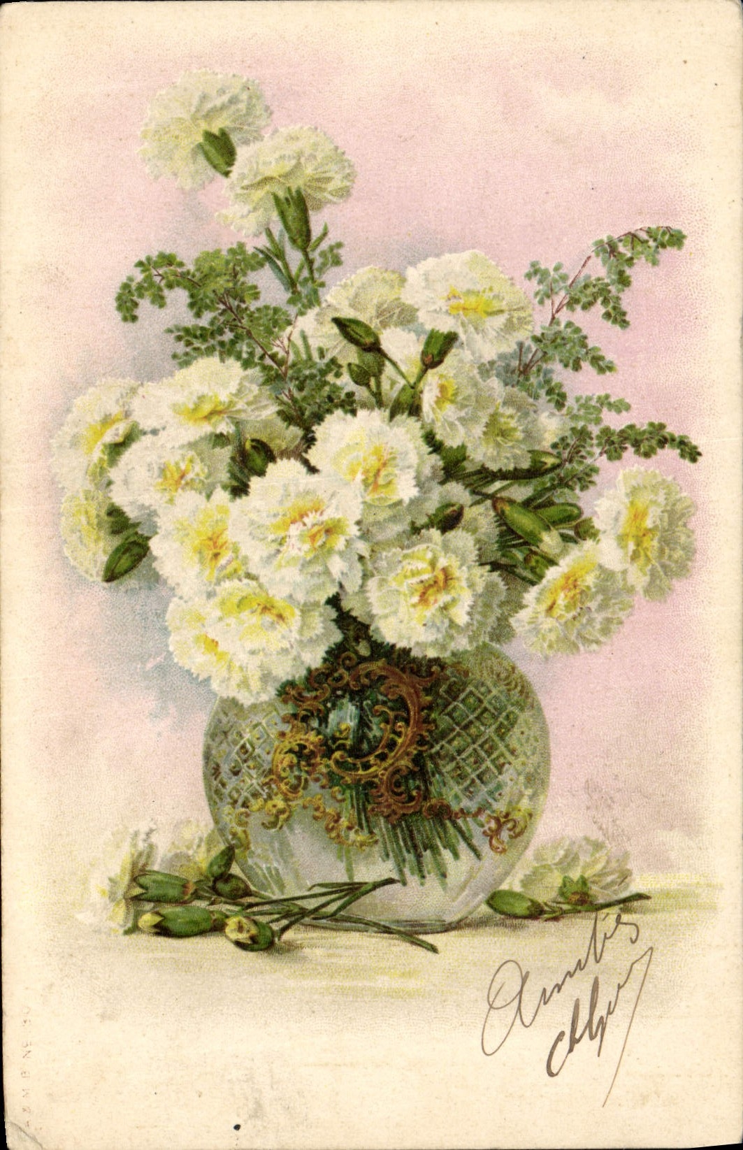 CPA Fantaisie Fleurs 