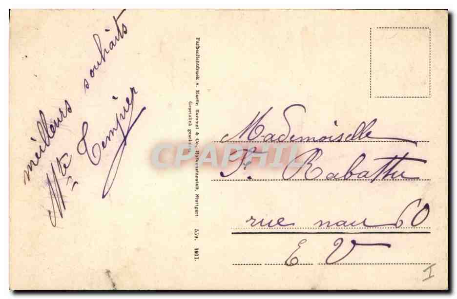 CPA Fantaisie Fleurs  — Verso