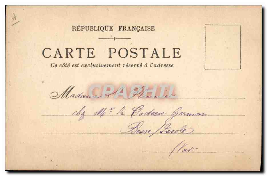 Fleurs blanches — illustration — Carte postale française — Achterkant