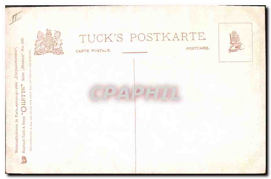 CPA Fantaisie Fleurs  — Rückseite