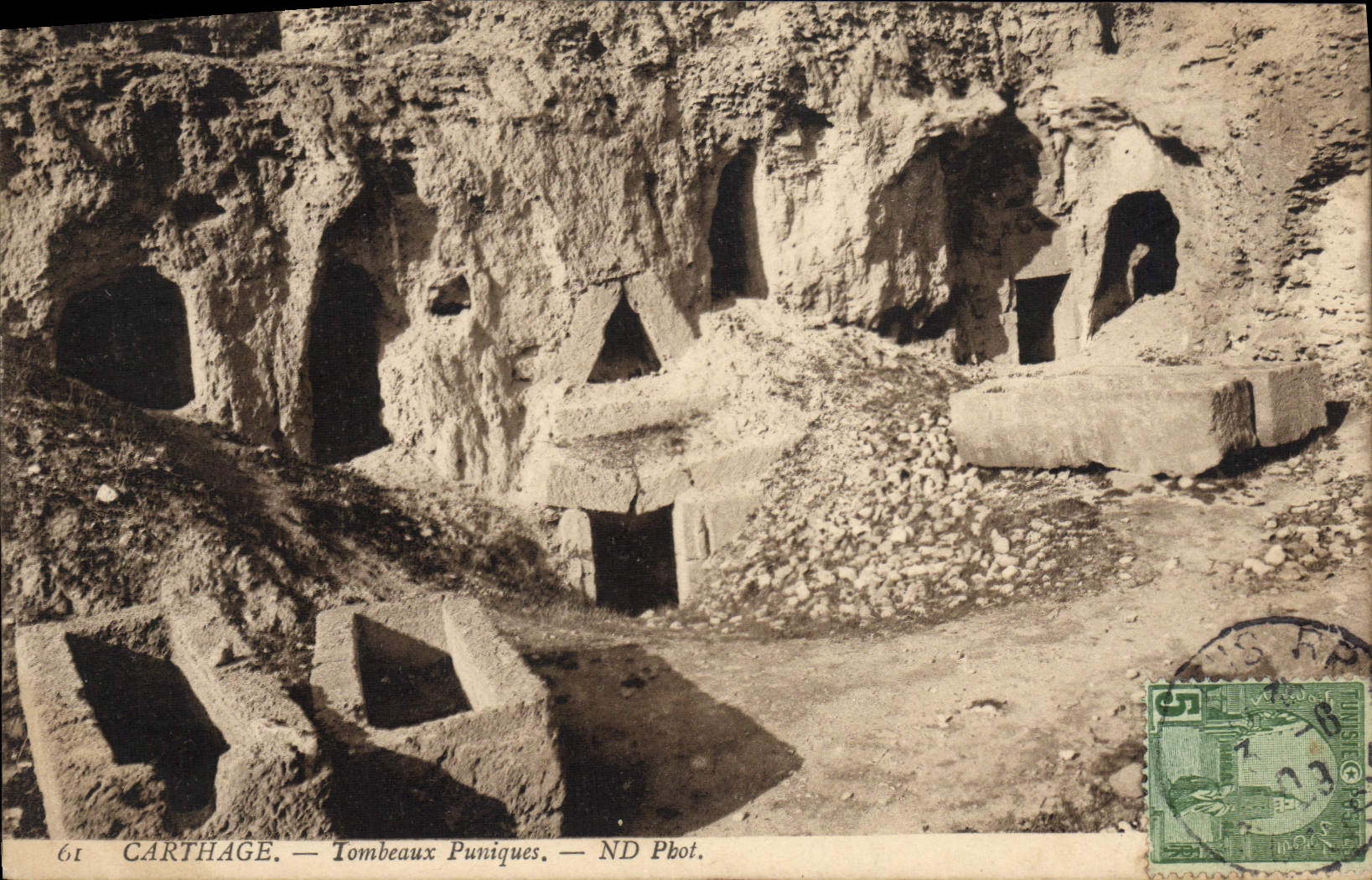 CPA Carthage Tombeaux puniques Tunisie 
