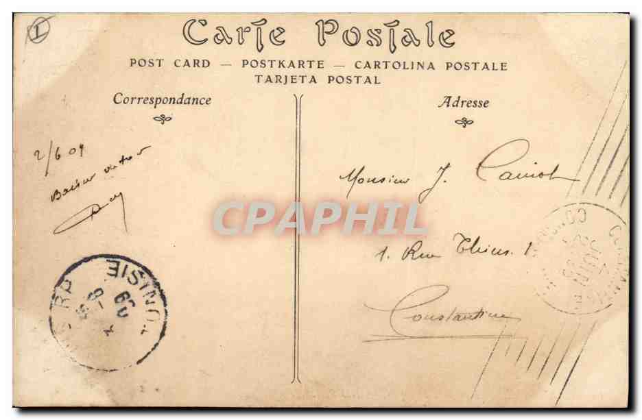 CPA Carthage Tombeaux puniques Tunisie  — Rückseite