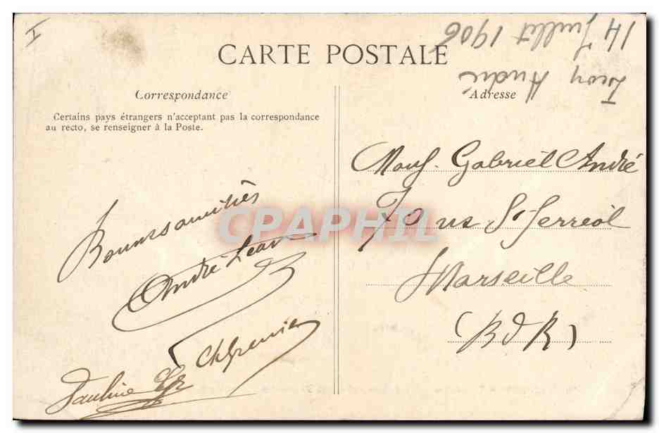 CPA Nantes Tombeau du General de la Moriciere  — Rückseite