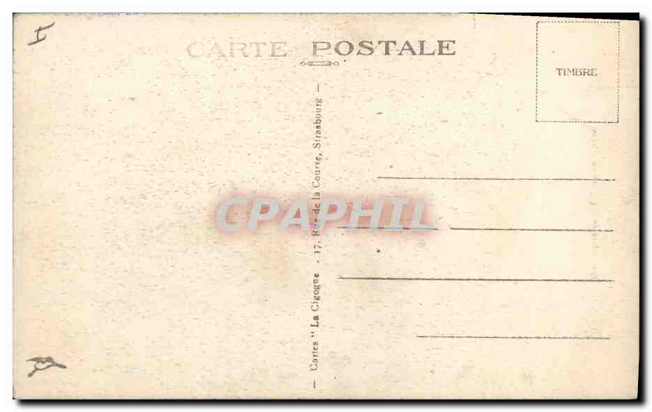CPA Nid de cigognes en Alsace  — Rückseite