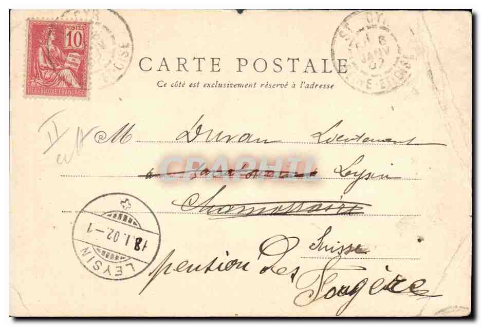 CPA Ecole de Saint Cyr Une chambre Un defilage Militaria — Rückseite