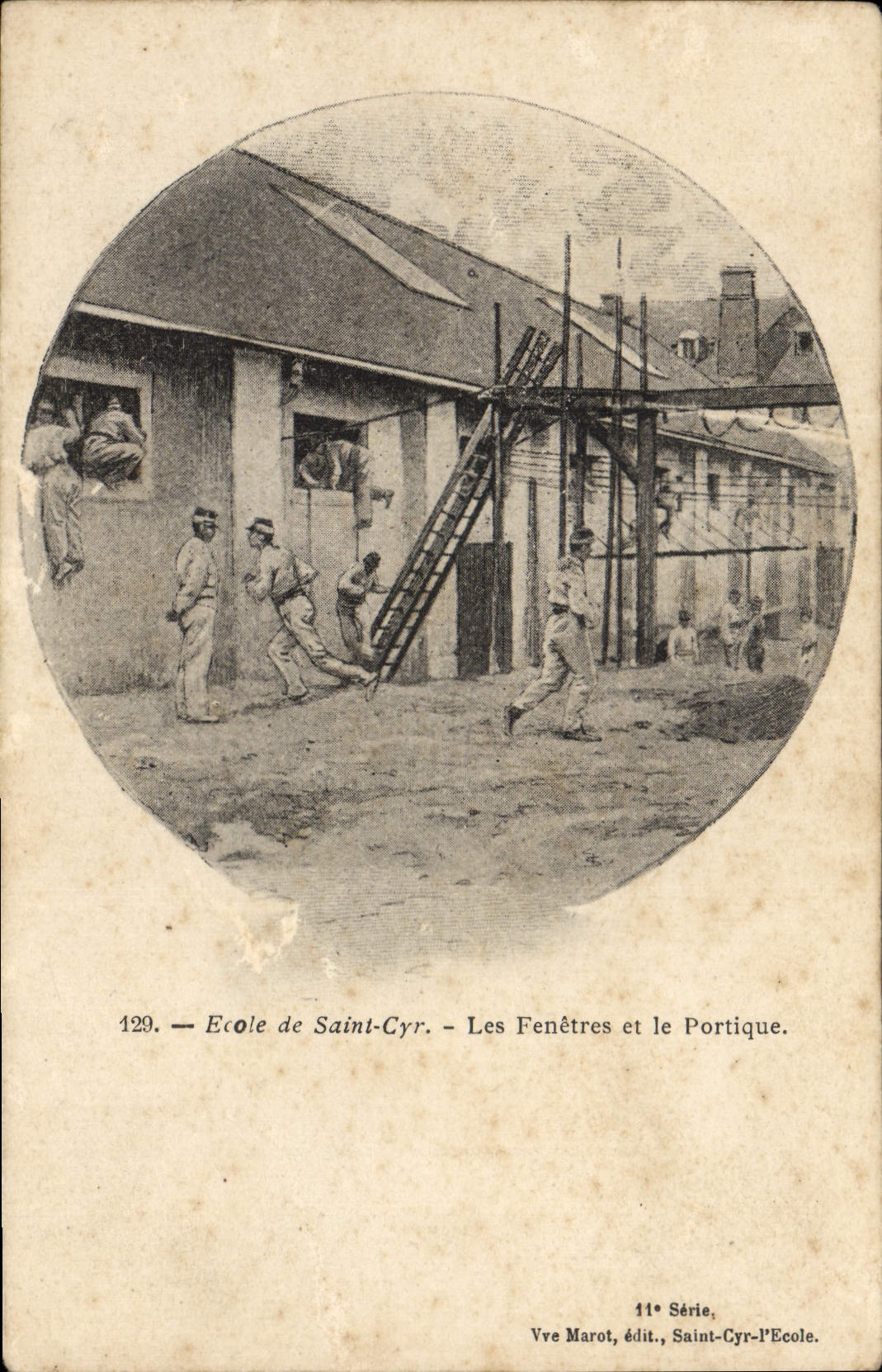 École de Saint-Cyr — Les Fenêtres et le Portique — Vve Marot, édit., 11e Série