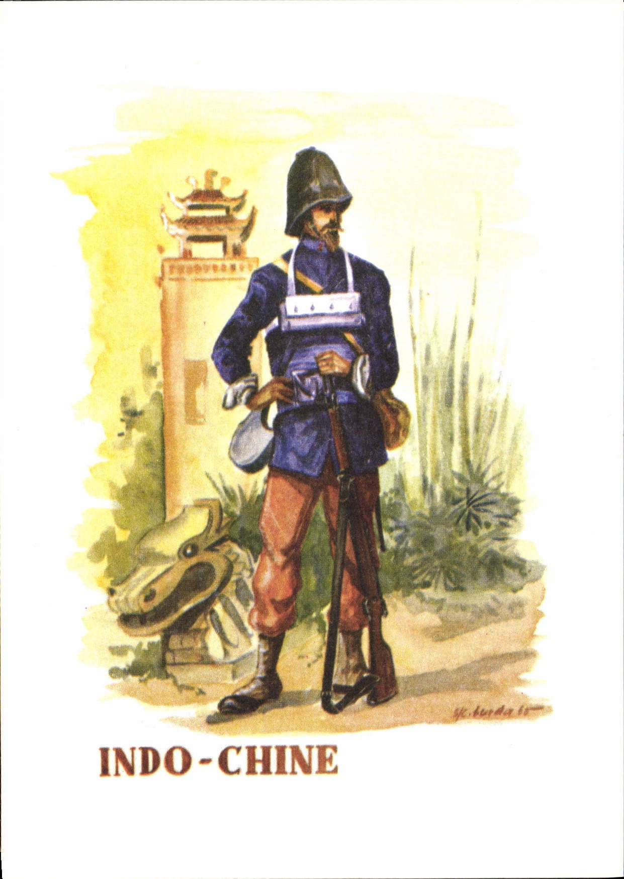 Soldat de la Légion étrangère — Indochine — éditeur CPAPHIL, n° de série non visible