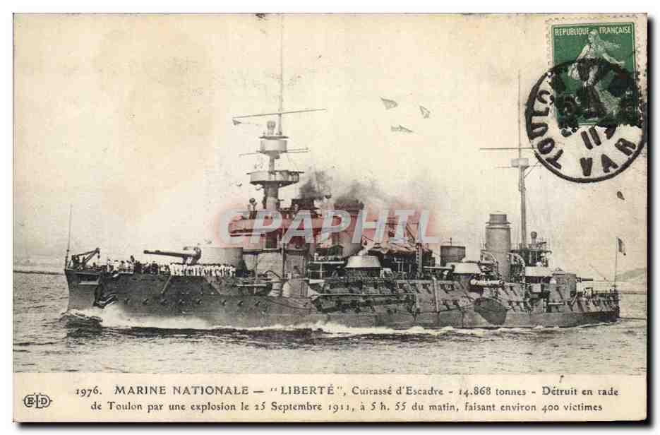 CPA Bateau Liberte Cuirasse d'escadre 