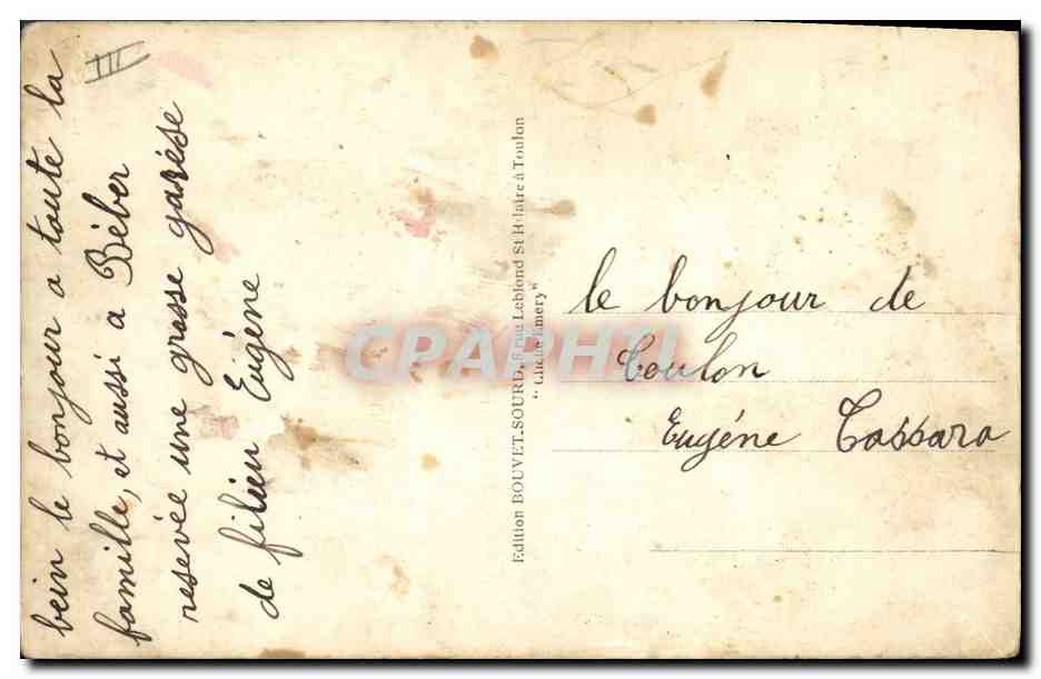 CPA Bateau Lorraine Cuirasse d'escadre  — Verso