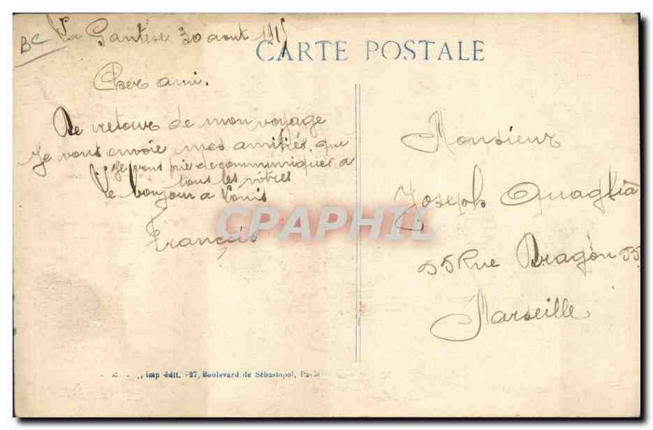 Le "LÉON-GAMBETTA" coulé — croiseur cuirassé — Éditeur ELD, n° 283 — Reverso