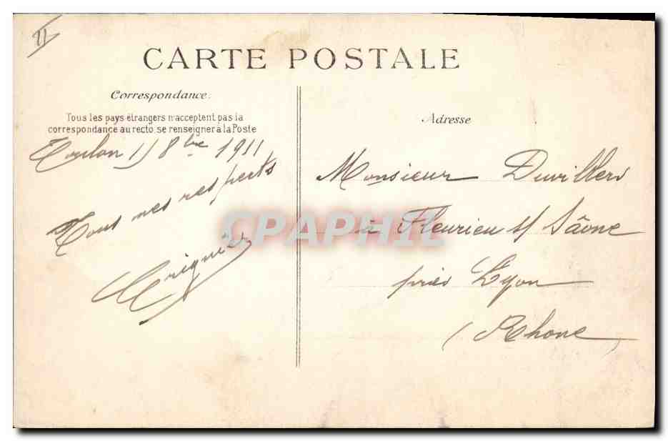 Cuirassé "Liberté" — explosion à Toulon le 25 septembre 1911 — éditeur B.P.D. n°1976 — Verso