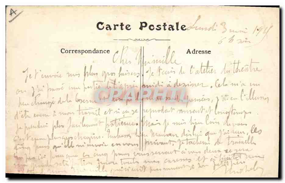 CPA Bateau Leon Gambetta Cuirasse de 1er rang 2eme Escadre  — Verso