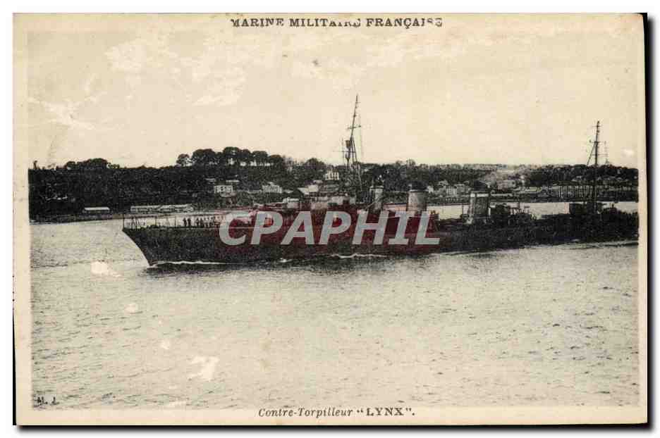 CPA Bateau Contre torpilleur Lynx 