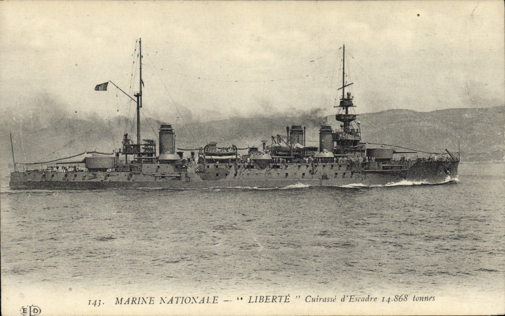 Marine Nationale — "Liberté" — cuirassé d'escadre 14.868 tonnes — éditeur ELD n°143
