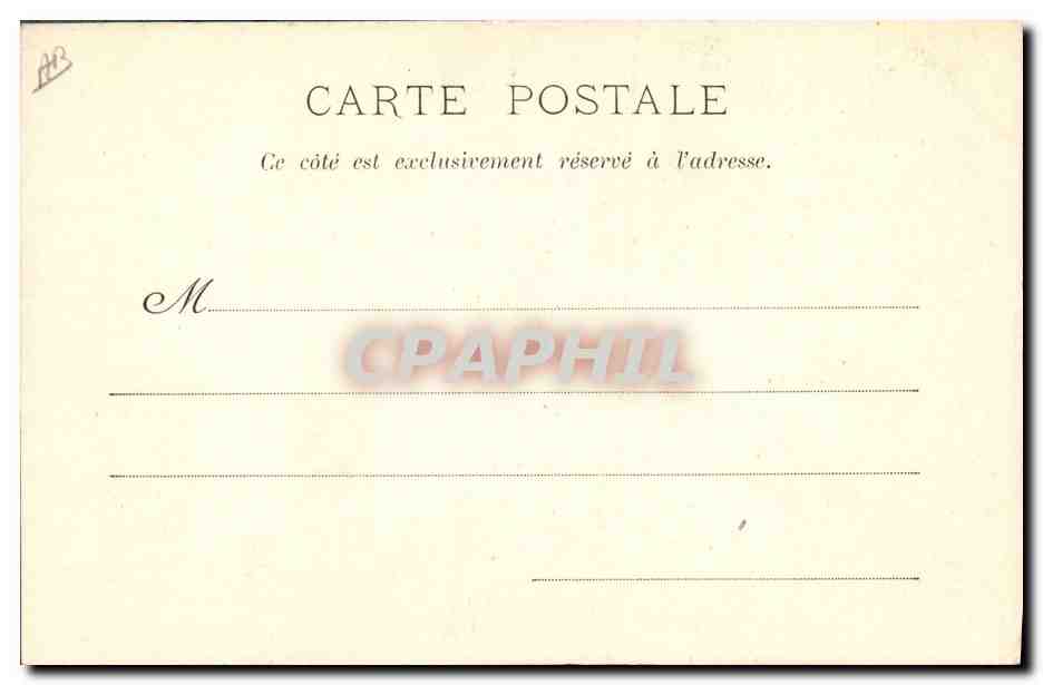 CPA Monsieur Drumollet  — Verso