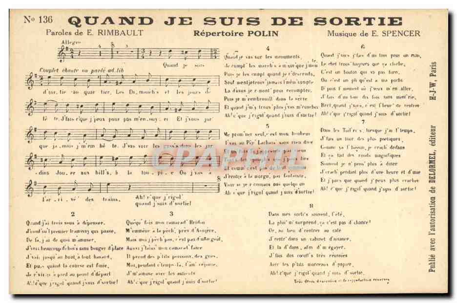 CPA Quand je suis de sortie Rimbault Polin Spencer 