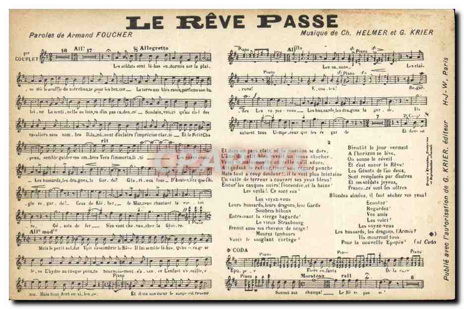 CPA Le reve Passe Armand Foucher Helmer Krier 