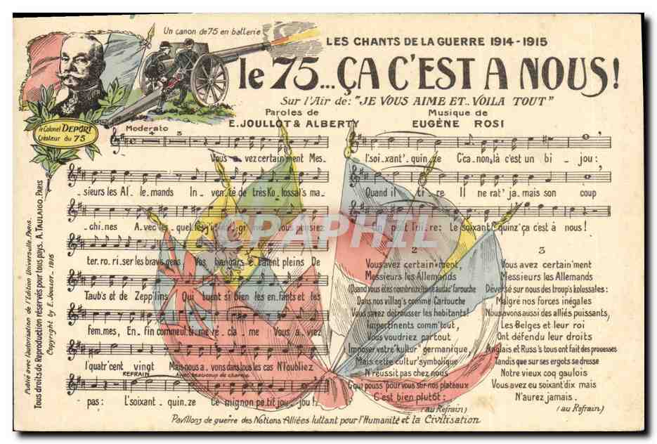 CPA Le 75 ca ca c'est a nous ! Joullot Alberty Eugene Rosi Colonel Deport Militaria