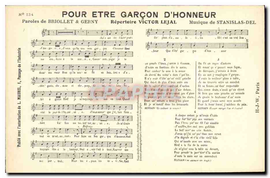 CPA Pour etre garcon d'honneur Briollet Gerny Victor Lejal Stanislas Del 