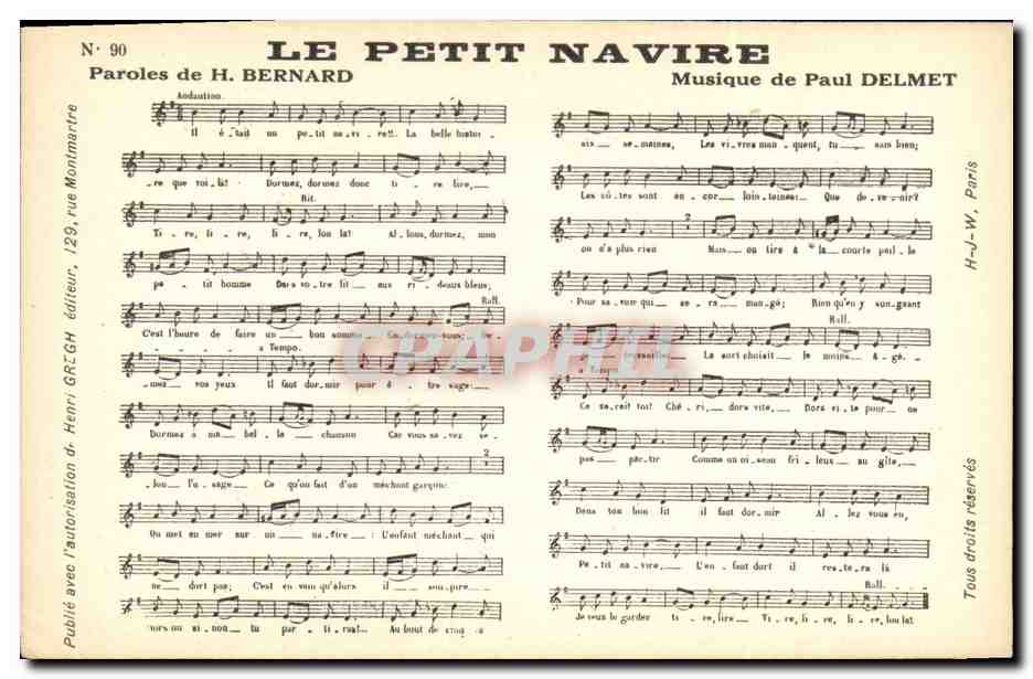 CPA Le petit navire Bernard Paul Delmet 