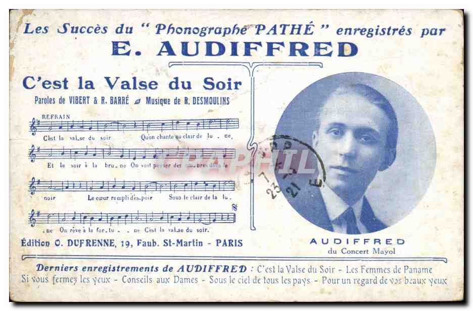 CPA Audiffred C'est la valse du soir 