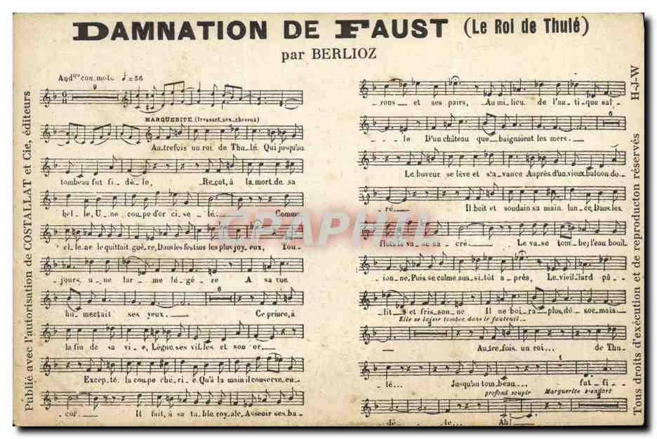 CPA Damnation de Faust Berlioz Le Roi de Thule 