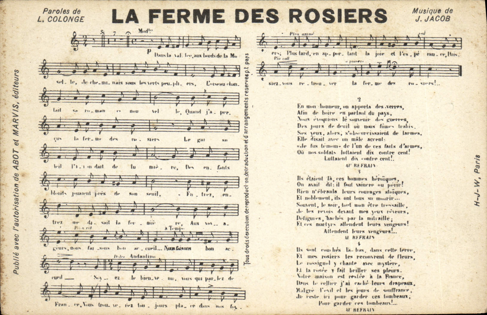 CPA La ferme des Rosiers Jacob Colonge 