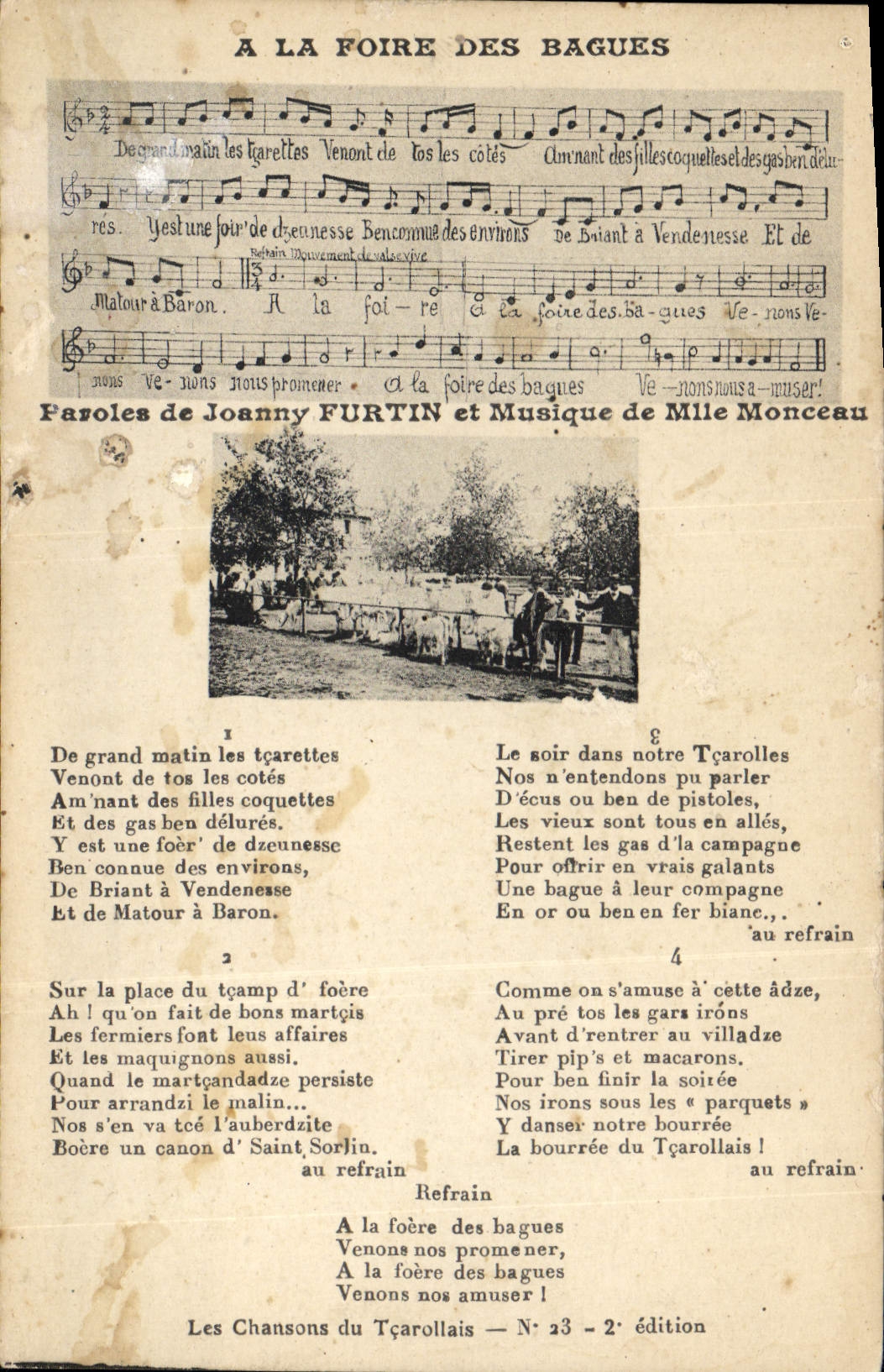 CPA A la foire des bagues Joanny Furtin Mlle Monceau