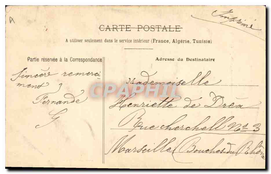 CPA Folklore Alsace Lorraine  — Verso