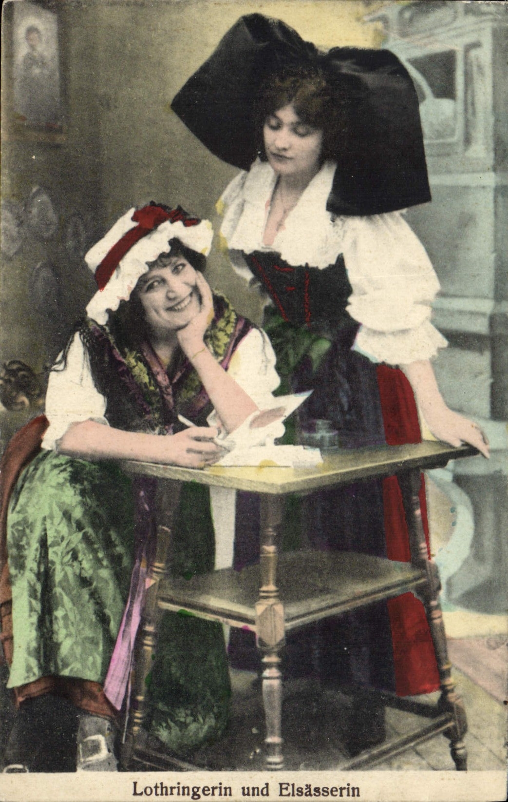 Lothringerin und Elsässerin — costumes régionaux — éditeur non identifié