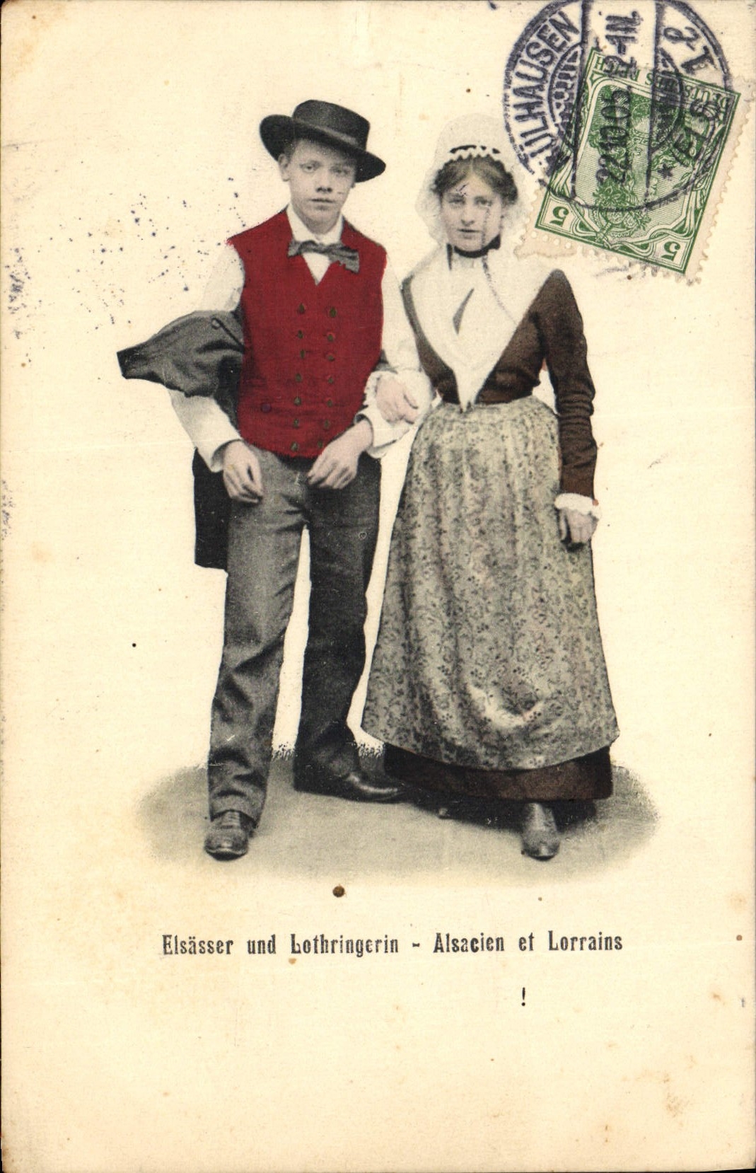 CPA Folklore Alsace Alsacien et Lorrains 