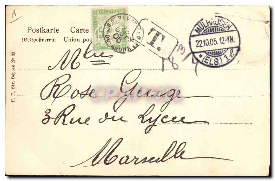 CPA Folklore Alsace Alsacien et Lorrains  — Verso