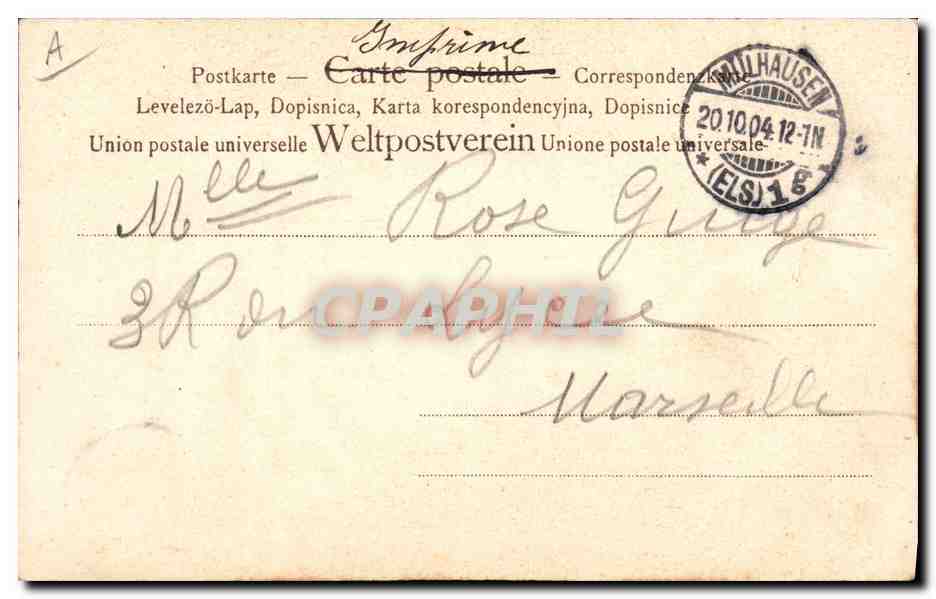 CPA Folklore Alsace Alsacienne  — Verso