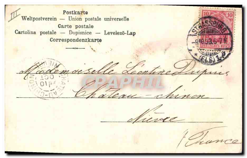 CPA Folklore Alsace  — Verso