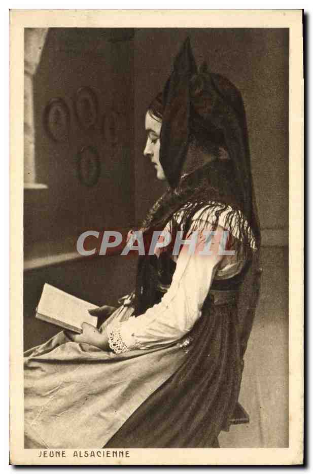 CPA Folklore Alsace Jeune Alsacienne 