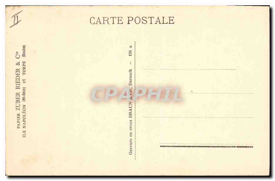 CPA Folklore Alsace Jeune Alsacienne  — Rückseite