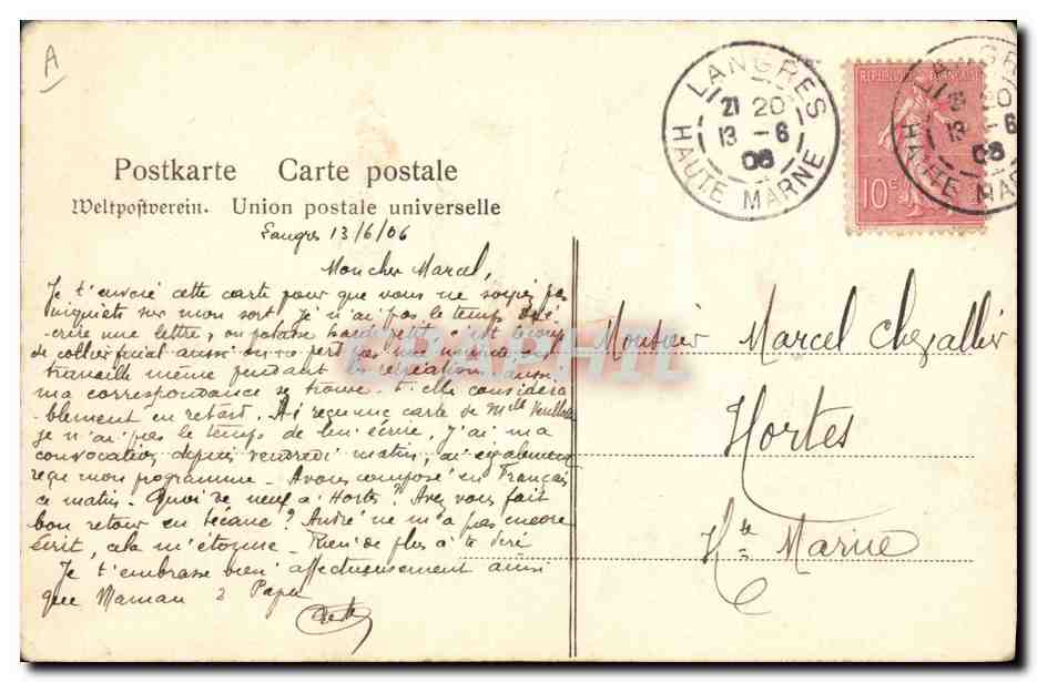 CPA Folklore Lorraine  — Verso