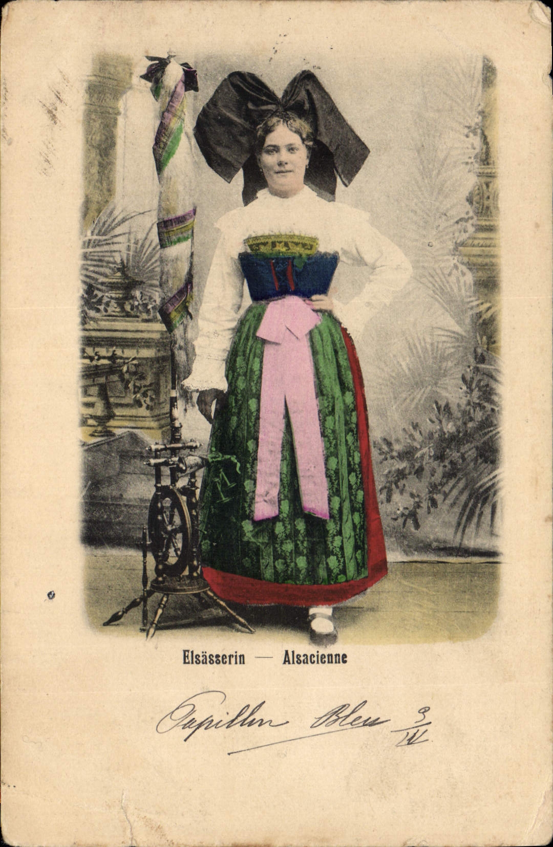 CPA Folklore Alsace Alsacienne 