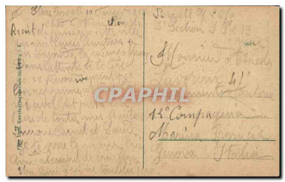 CPA Folklore Alsace Lorraine  — Verso