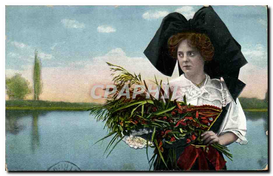 CPA Folklore Alsace Alsacienne 
