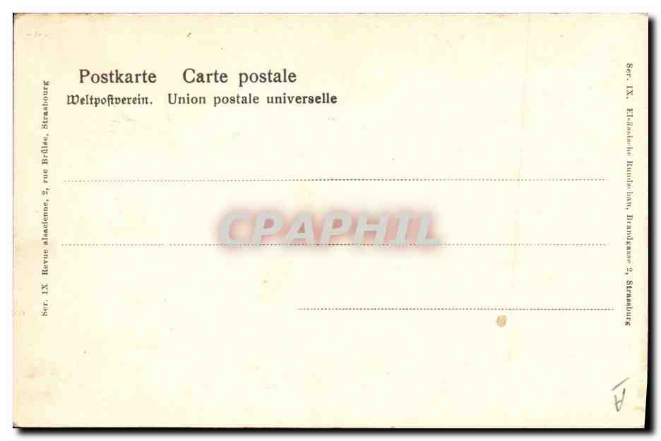 CPA Folklore Alsace Enfants Hunspach  — Verso