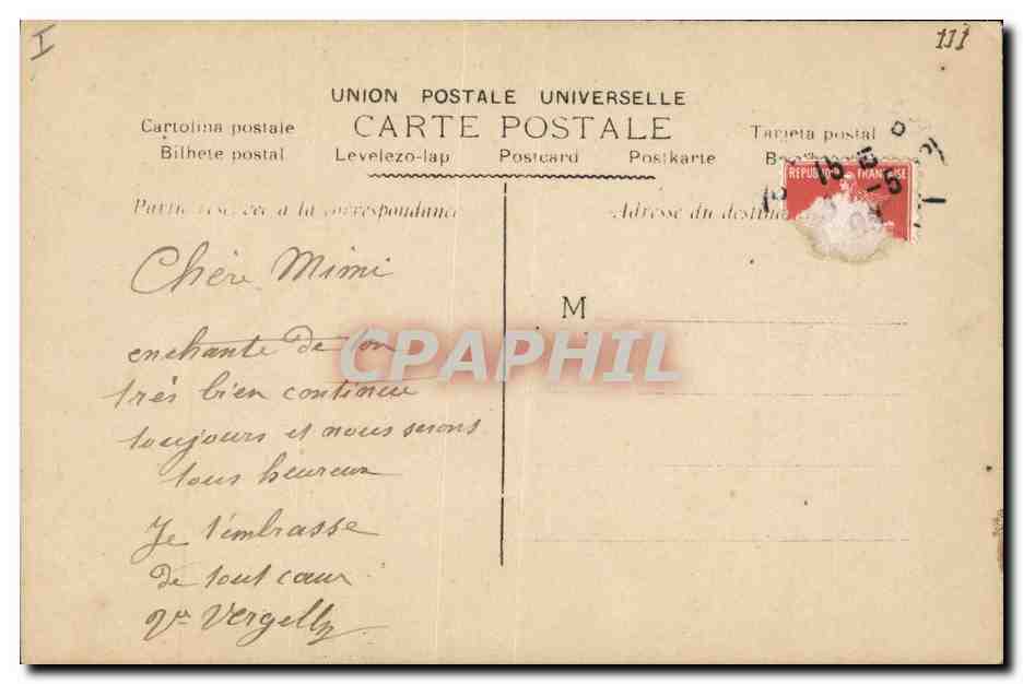 CPA Folklore Alsace Femme Enfants  — Verso