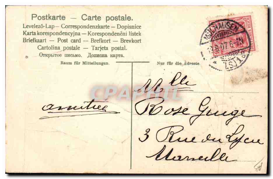 CPA Folklore Alsace  — Verso